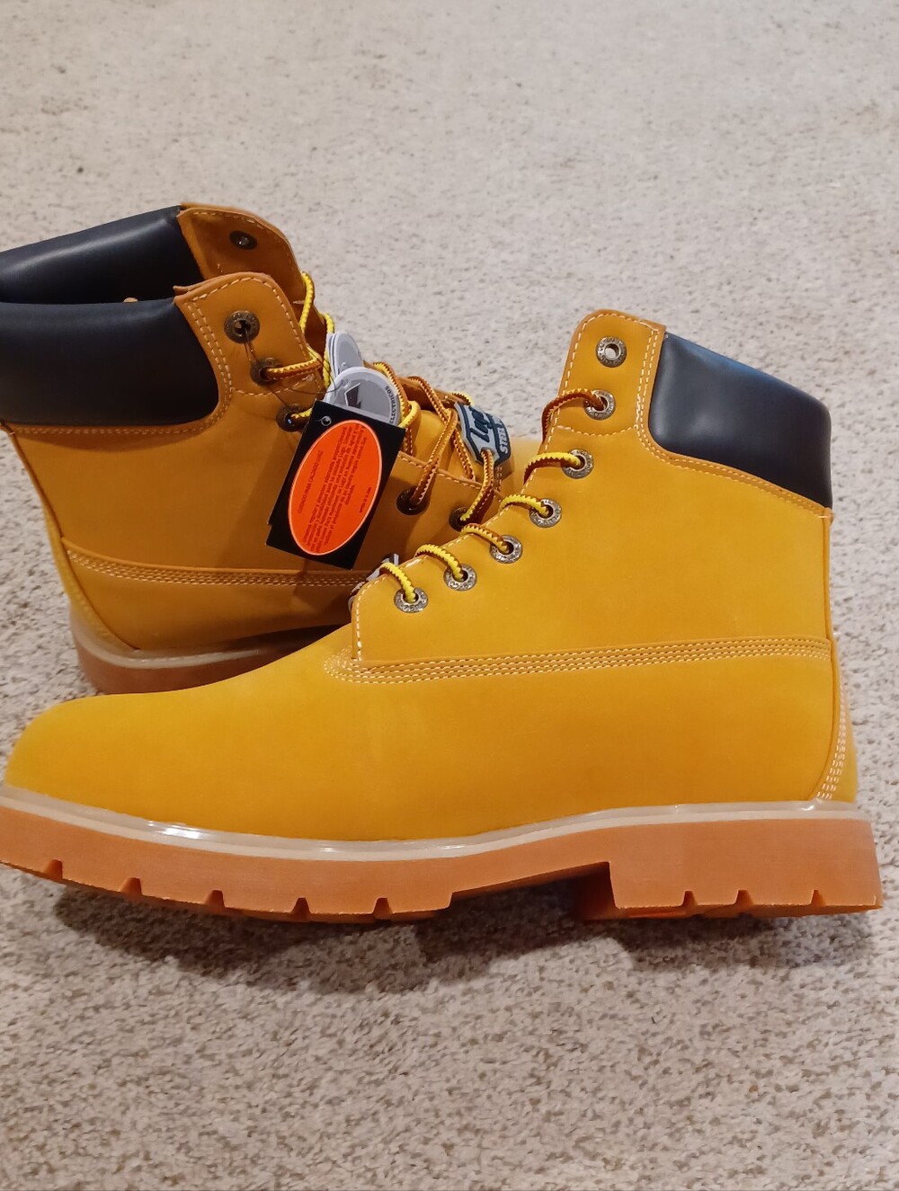 NWT Lugz Convoy Wheat Work-Style Boots - Honey Wheat Steel Toe Work Boot Size 12 - Picture 5 of 9